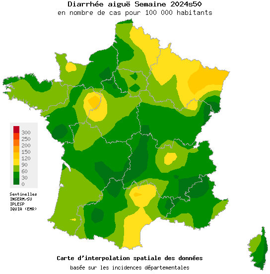 Semaine 202450 - Diarrhée aiguë - Activité faible en médecine générale